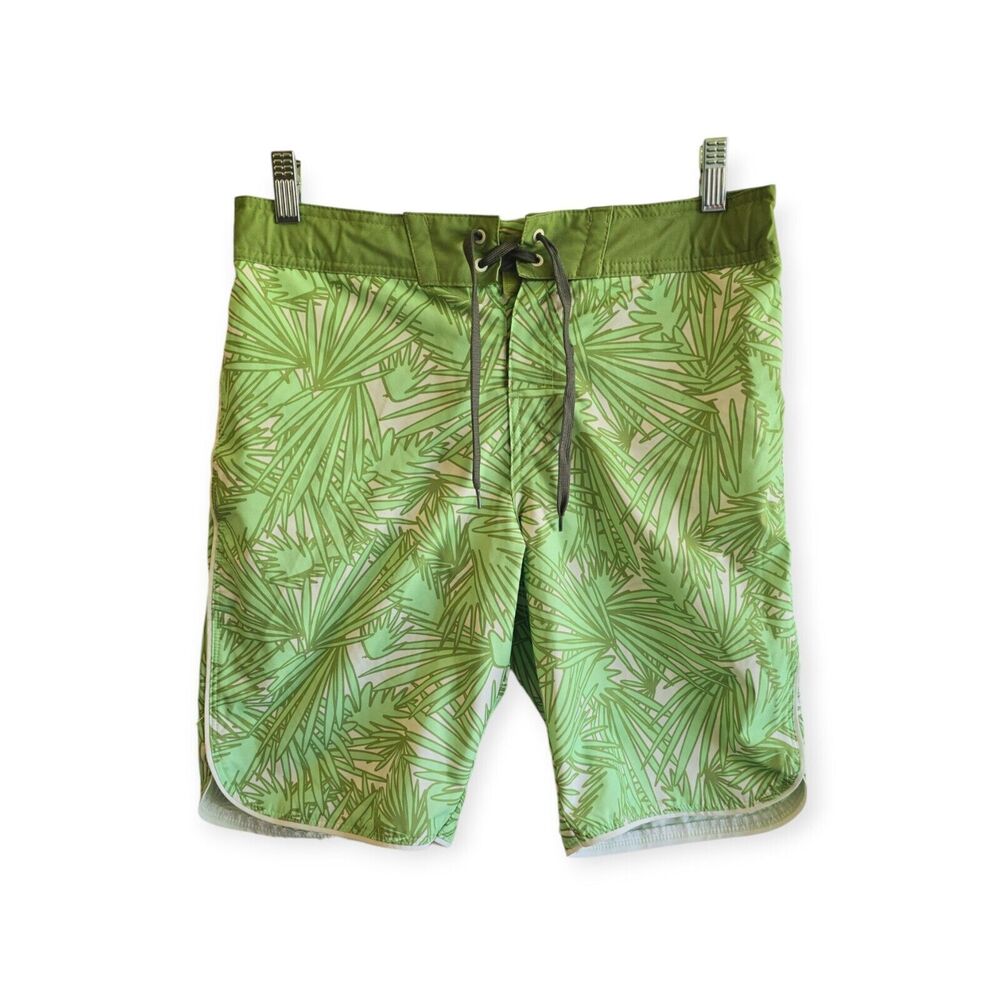 Art Class Boys Swim Trunk Shorts Size 18 Green Tropical Palm leaf Design